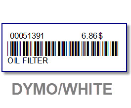 5 Rouleaux d'etiquettes blanches pour cles et code a barres: